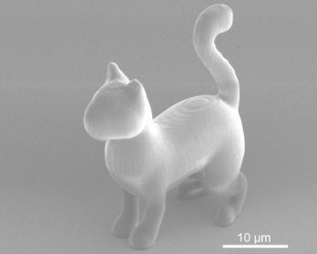 フェムト秒レーザによる超小型猫形状3D加工