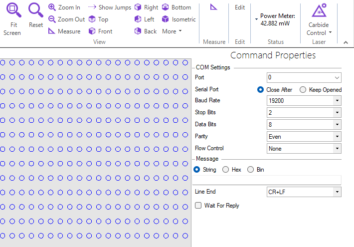 DMCレーザ加工ソフトウェア シリアルポート経由での周辺機器制御